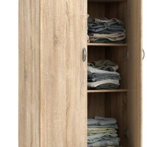 Dmora - Two-door wardrobe with one drawer, oak color, 79 x 35 x h171 cm